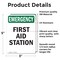 Signmission First Aid Station, 3.5 in W x Rectangle, Vinyl Decal OS-2PACK-EM-D-35-V-10496 - alternate 3